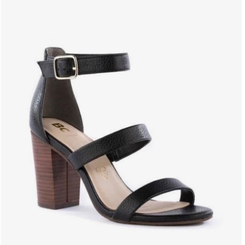 BC Black Vegan Sandals- Never Worn